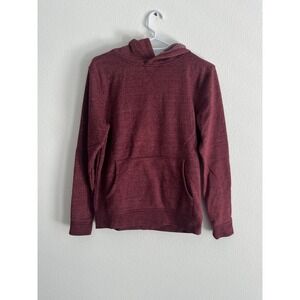 Threads 4 Thought Boys Hoodie Size 14 Burgundy Maroon Sherpa Lined Hood Pullover